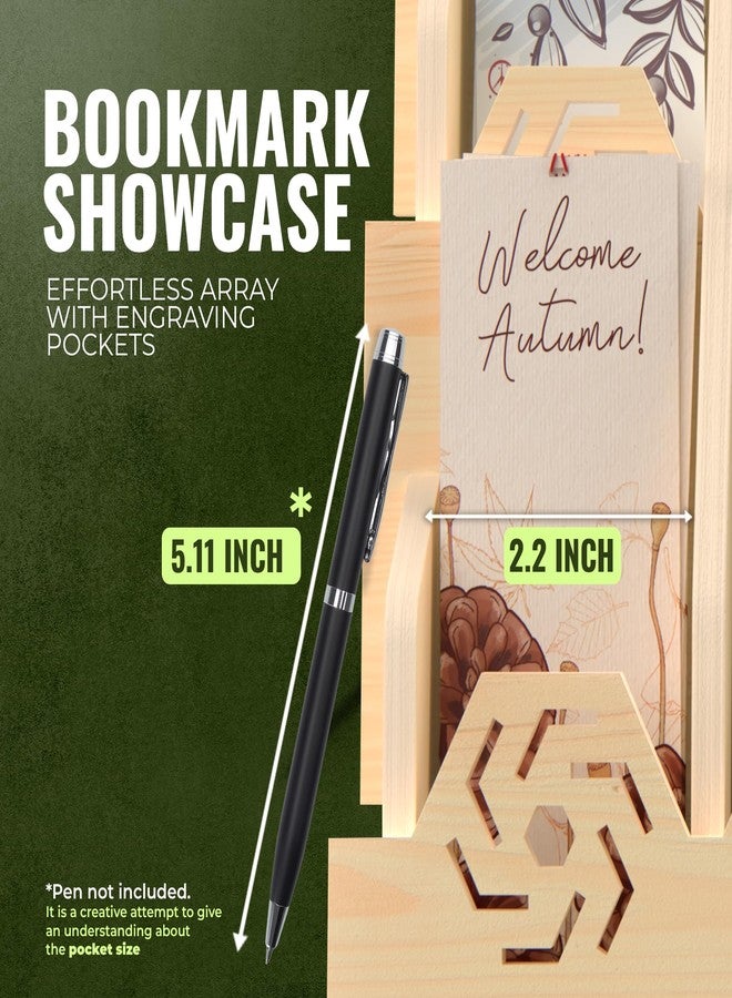 HOTCAN Bookmark Holder for 2.2'' Bookmarks - Bookmark Display Stand for Vendors with Customizable Space - Simple Installation, Mobile-Friendly Display for Craft Fairs, Vendor Booths & Shops - Image 3