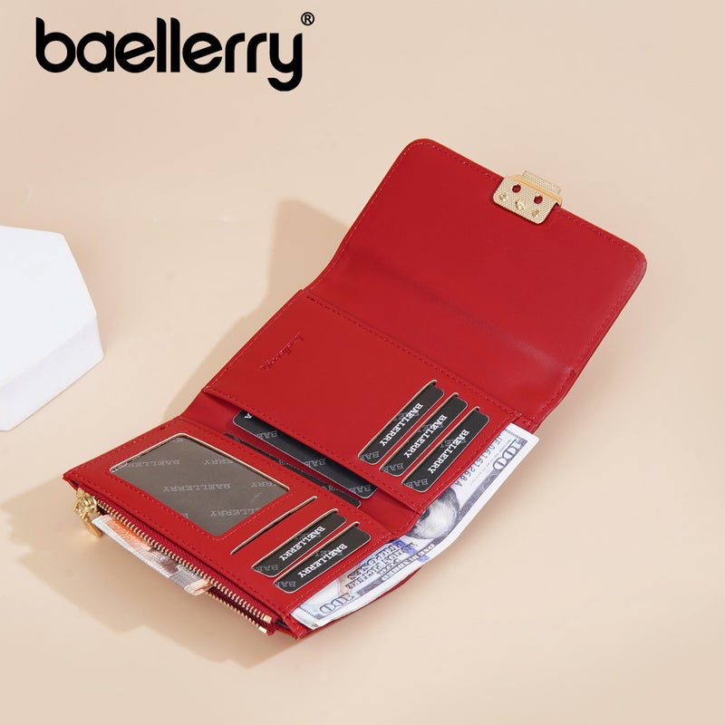 New Arrival Women''s Wallet baellerry Fashionable Korean Style Multi-Card Zipper Coin Purse Mid-Long Three-Fold Wallet - Image 4