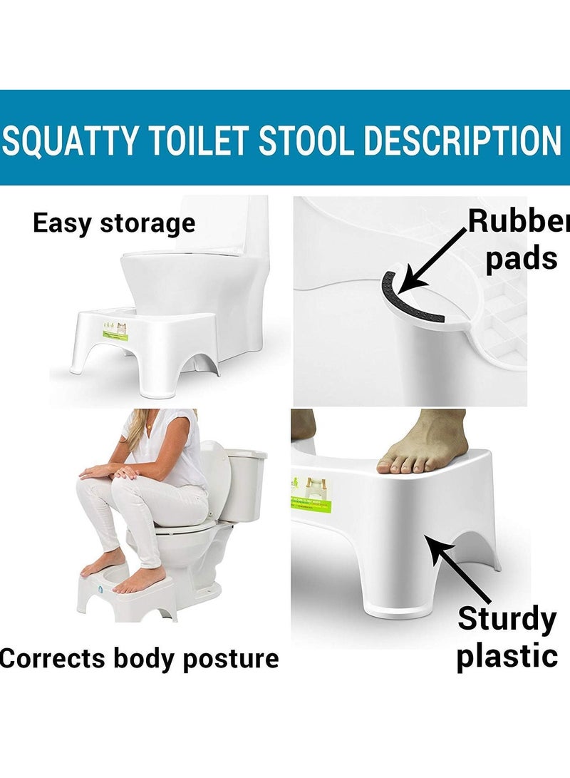 ELTRAZONE Plastic Foot Step for Western Toilet – Portable & Sturdy Toilet Stool for Potty Training | Comfortable Footrest for Kids & Adults | Made in India | White, Easy to Use, Non-Slip Design  - Image 4