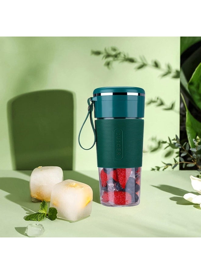 ECVV 450 ML Portable Blender, Juicer Cup, USB Rechargeable Four Blades, Smoothie Maker Fruit Shake Personal Mini Juicer Blender - Image 2