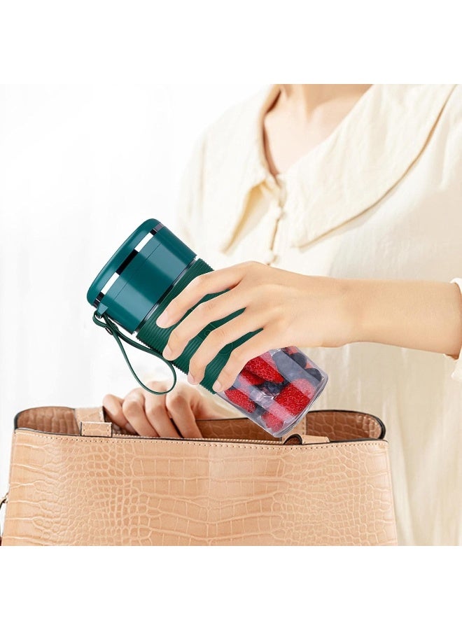 ECVV 450 ML Portable Blender, Juicer Cup, USB Rechargeable Four Blades, Smoothie Maker Fruit Shake Personal Mini Juicer Blender - Image 3