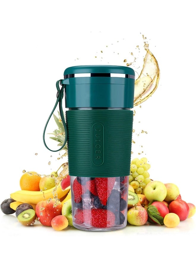 ECVV 450 ML Portable Blender, Juicer Cup, USB Rechargeable Four Blades, Smoothie Maker Fruit Shake Personal Mini Juicer Blender - Image 1