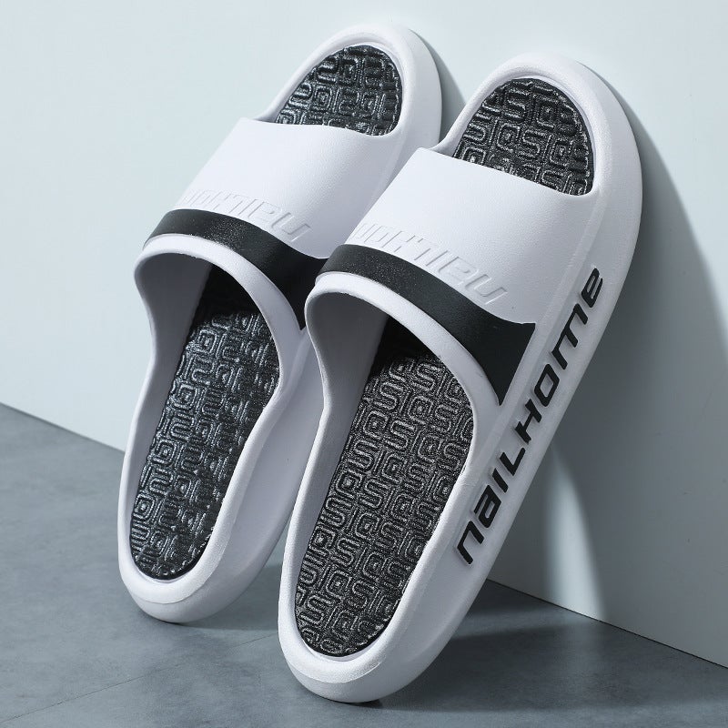 Slippers For Men, Outdoor Wear, Indoor Home, Non-Slip Bathroom Bathing, Student Thick-Soled Men'S Sandals, Wear-Resistant Couples - Image 2