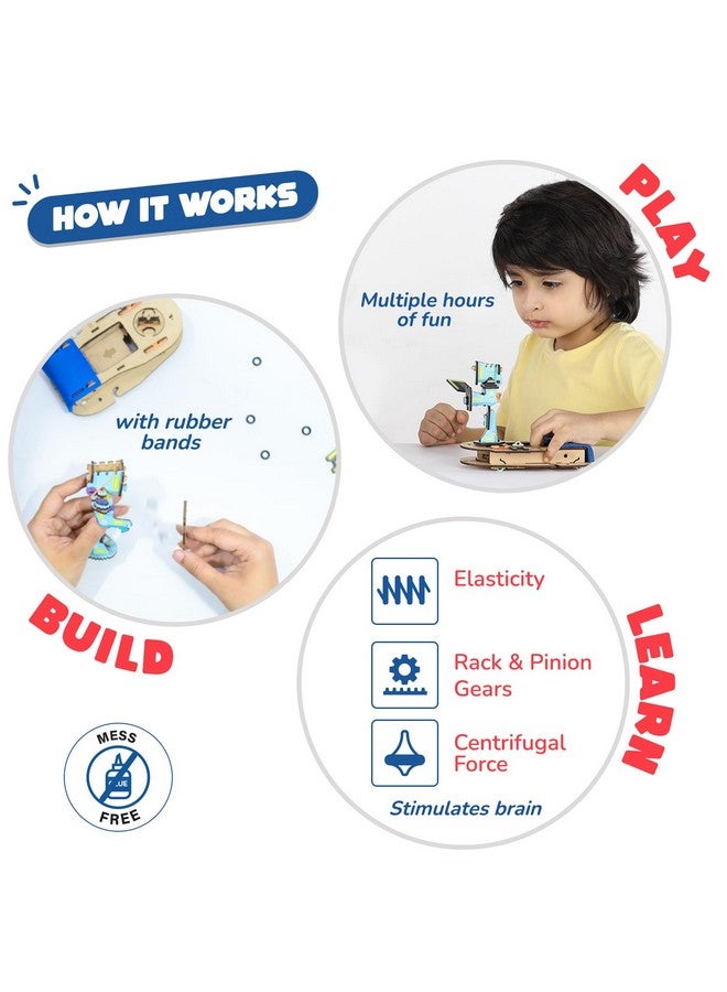 Smartivity Clash of Cyborgs Toy for Kids 6-14 Years Old I 2 Players Battle GameI Cool Birthday Gifts Ideas for Boys & Girls | DIY STEM Science Toys for 6,7,8,9,10,11,12,13,14I Wooden Engineering Game - Image 3