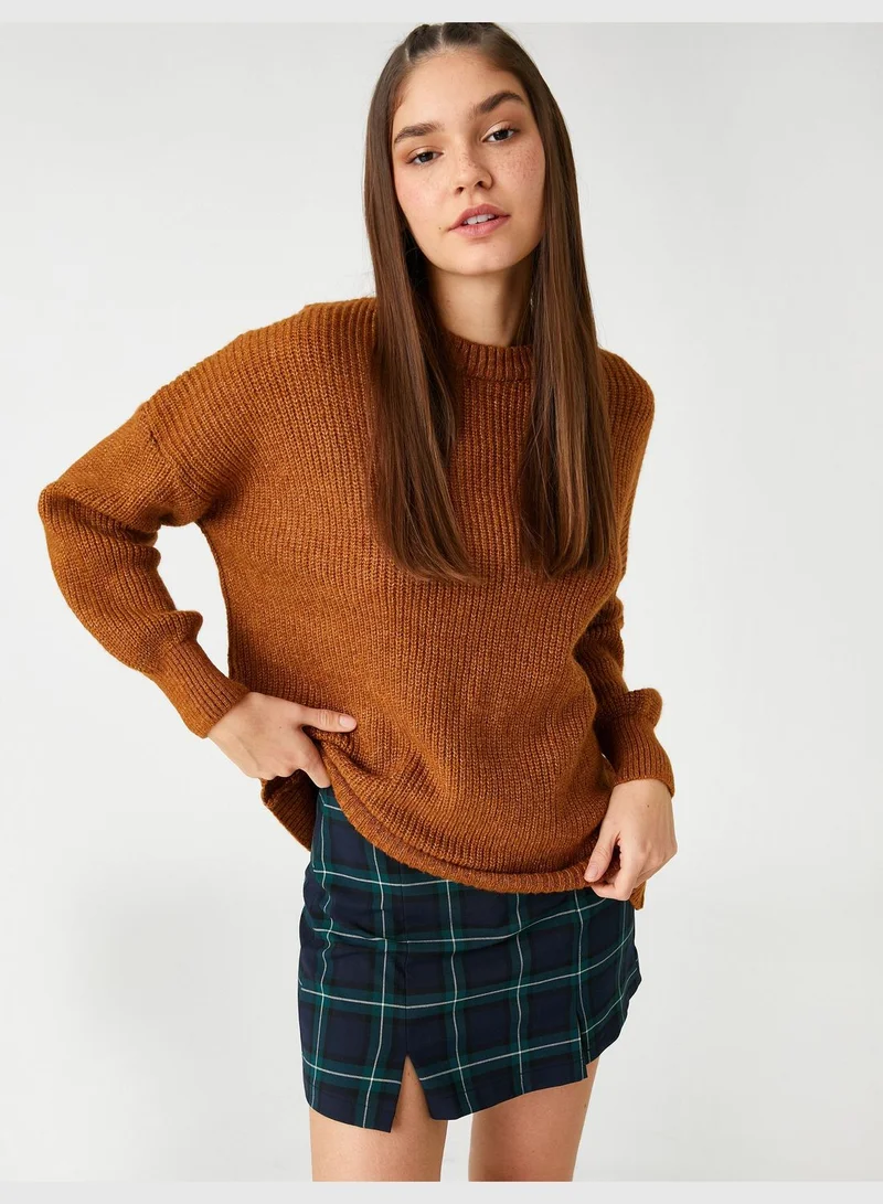 KOTON Knitted Sweater Crew Neck Long Sleeve