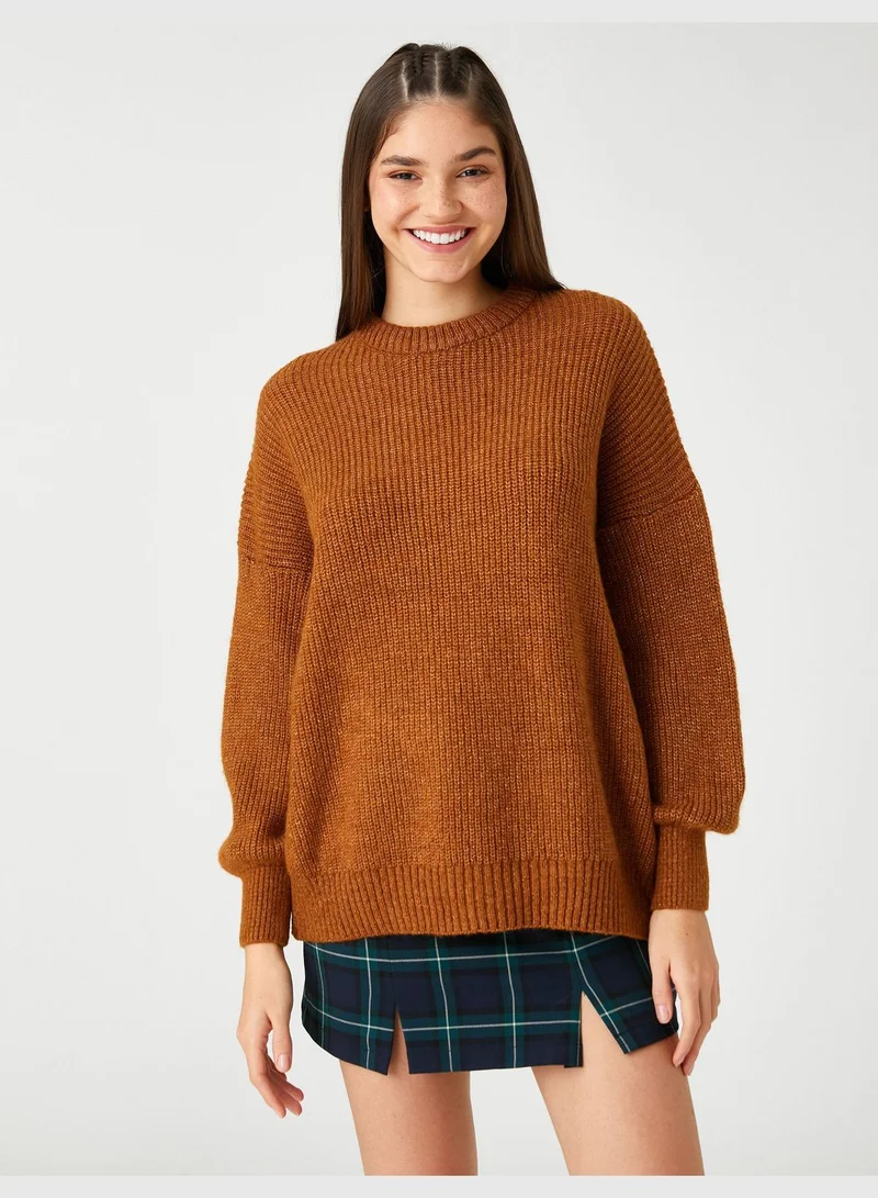 KOTON Knitted Sweater Crew Neck Long Sleeve
