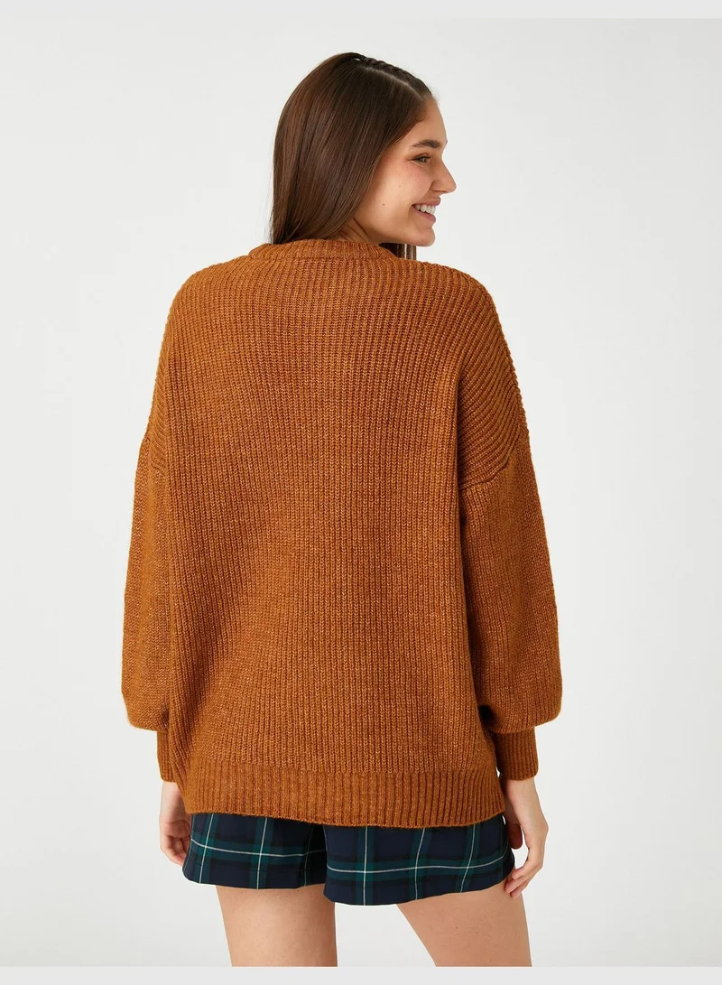 KOTON Knitted Sweater Crew Neck Long Sleeve