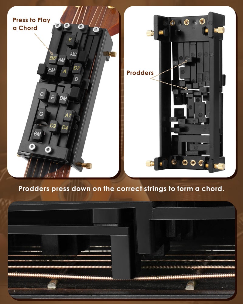 FAITIO Guitar Chord Presser, Guitar Chords Trainer for Beginners and Arthritis Player, From Pain to Play - The Arthritis-Friendly Chord Tool, No More Sore Fingers - Chord Helper for Beginners - Image 3