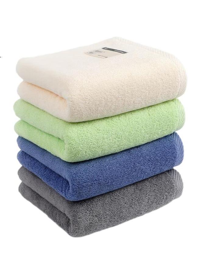 Grace Pure Cotton 5A Antibacterial Towels For Men And Women, 2-Pack Bath Towels, Absorbent Quick-Drying Face Towels, Wrap Towels, Green + Beige - Image 3