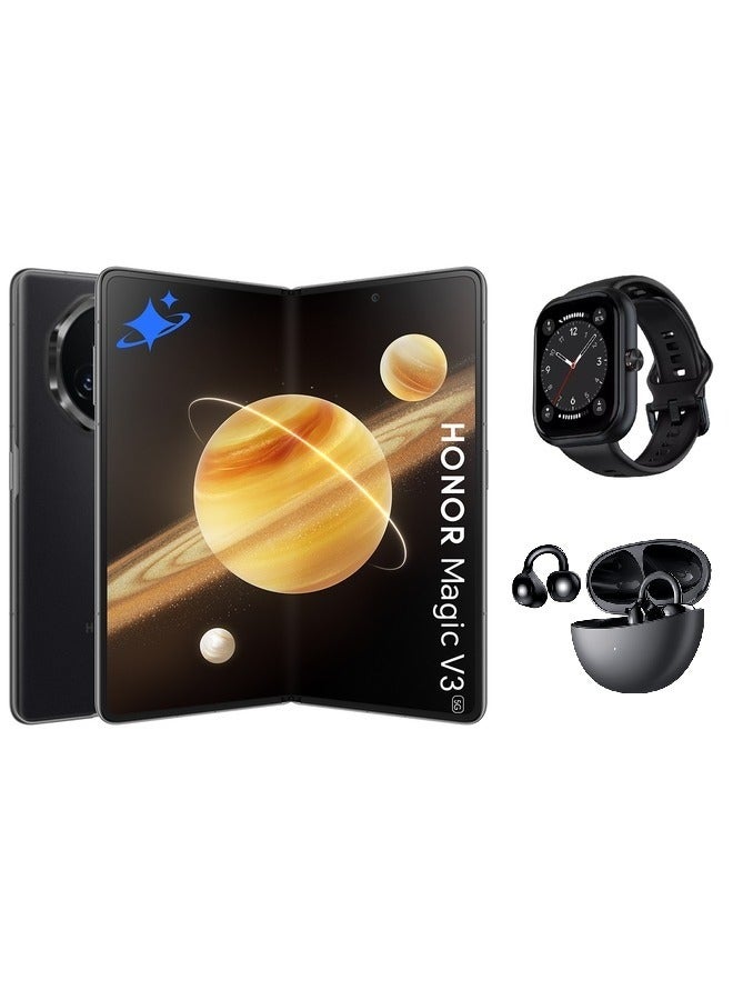 Honor Magic V3 Dual SIM Velvet Black 12GB RAM 512GB 5G With Honor Watch and Honor Earbuds Clip - Image 1