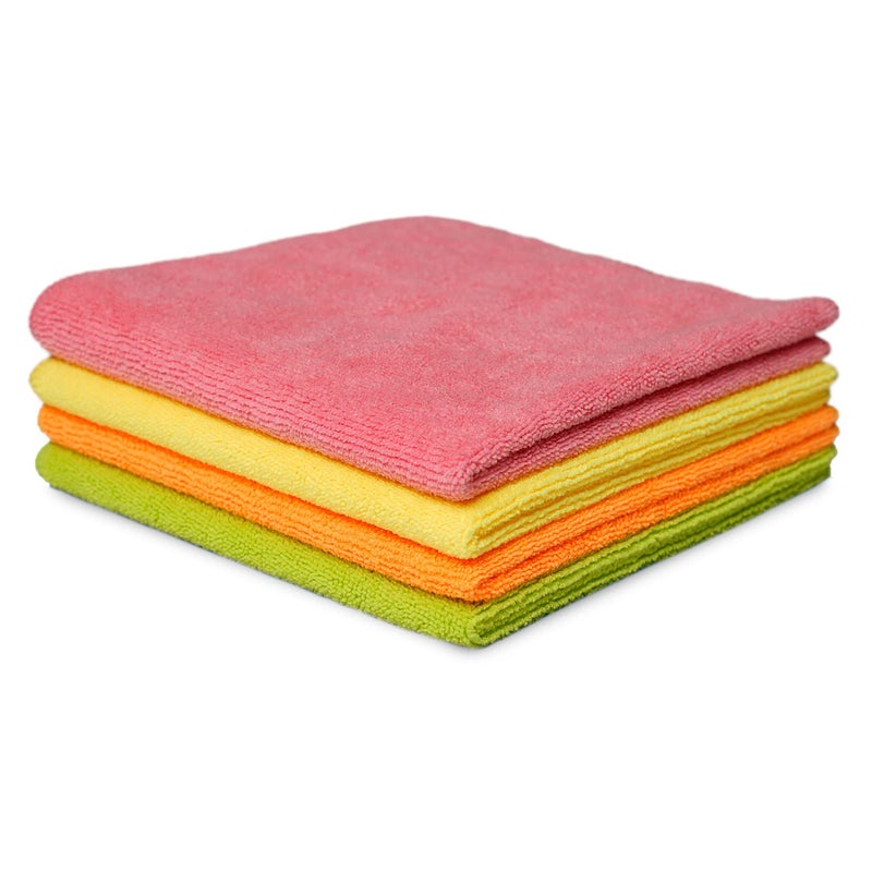 ShineXPro Microfiber Car Cleaning Cloth - All Purpose 300 GSM Microfiber Terry - 4Pcs - 40x40 cm - Microfiber Cloth for Car and Bike - Multipurpose for Washing Cleaning Polishing & Drying - Image 5