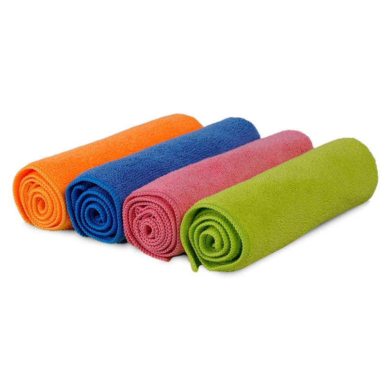 ShineXPro Microfiber Car Cleaning Cloth - All Purpose 300 GSM Microfiber Terry - 4Pcs - 40x40 cm - Microfiber Cloth for Car and Bike - Multipurpose for Washing Cleaning Polishing & Drying - Image 2