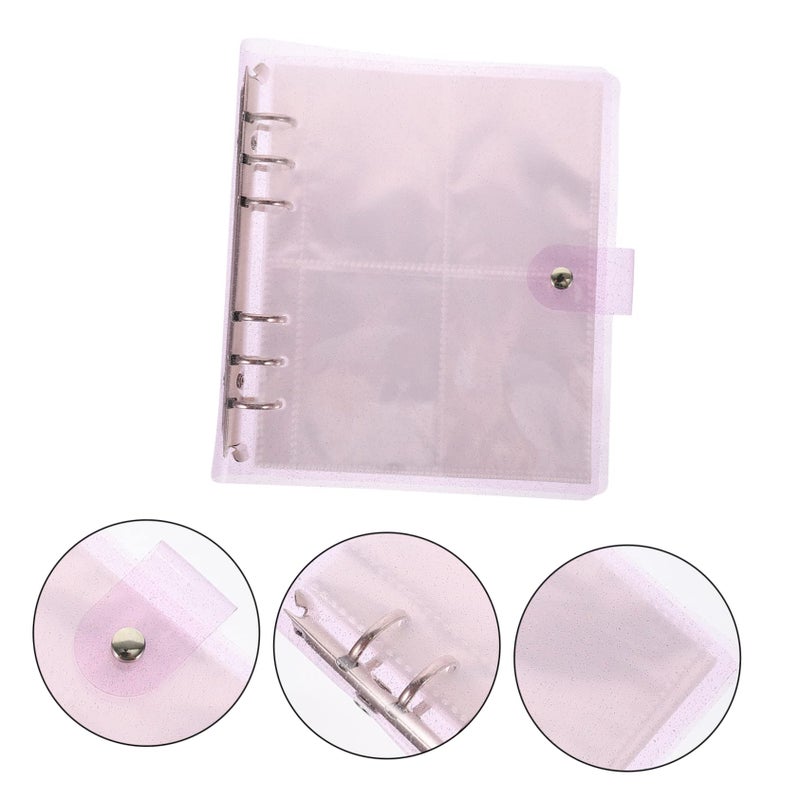 Large Capacity Purple Transparent Photocard Holder Album Loose Leaf Binder - Image 3