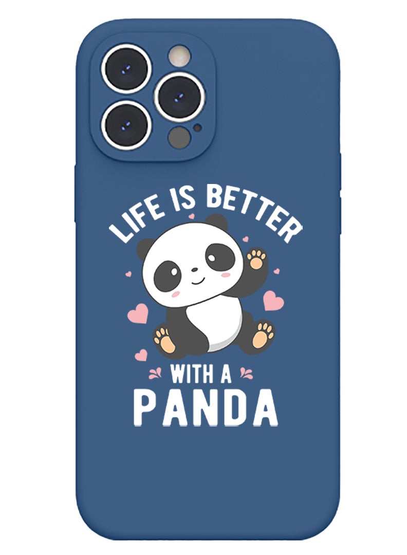Theodor Protective Slim Fit Case Liquid Silicone Cover with Full Body Protection Anti-Scratch Shockproof Case For iPhone 12 Pro Max Blue  - Life is better with panda copy - Image 1