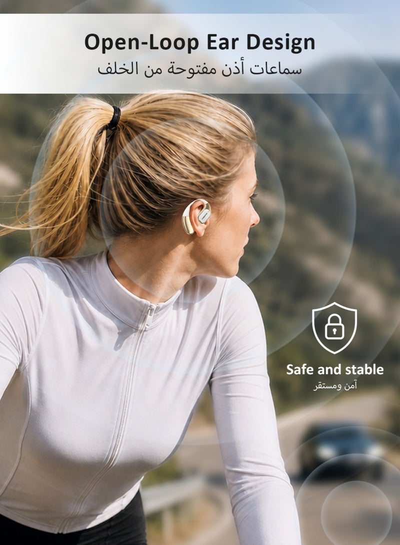 Monster Open Ear Headphones Over Ear Earbuds with Ergonomic Ear hook Bluetooth 6.0 Earphones 20H Playtime IPX5 Waterproof Touch Control Operate for Traveling Sports Work - Image 4
