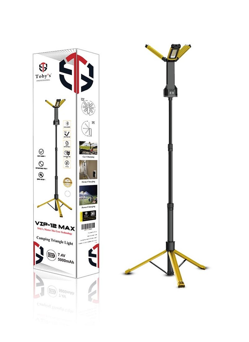 Toby's - Toby's VIP 12 MAX Rechargeable Camping Light with 5000 Lumens Best For Outdoor Party Picnic Barbeque On Desert Multifunctional Sanara Light With Built in Rechargeable Battery Facility 5000mAh - Image 1