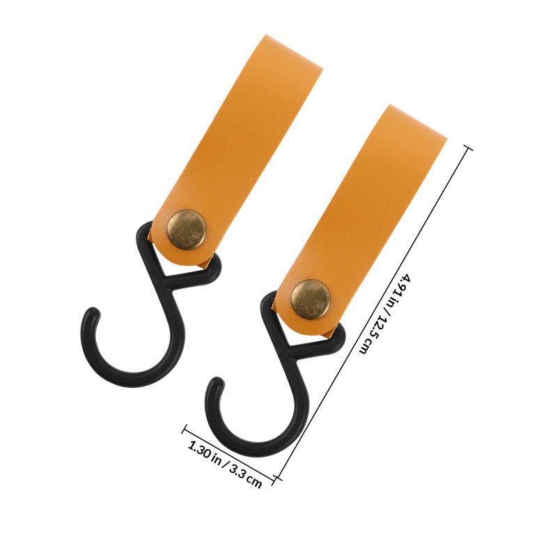 10pcs Portable Pu Leather S Hooks For Camping Outdoor Hanging Hook Cookware Hook Camping Equipment Camping Rack Hanging Hook - Image 2