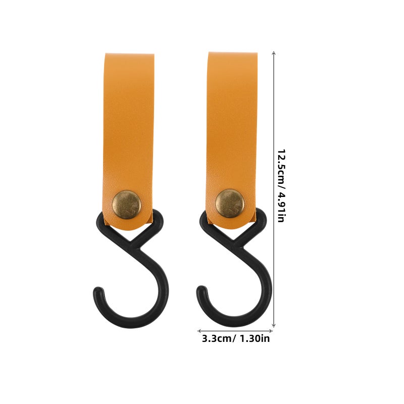 10pcs Portable Pu Leather S Hooks For Camping Outdoor Hanging Hook Cookware Hook Camping Equipment Camping Rack Hanging Hook - Image 3