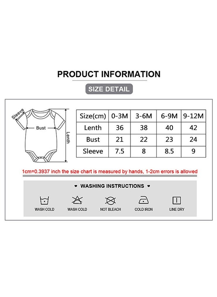 3-piece set of pure cotton jumpsuits for infants and young children, short-sleeved crawling clothes - Image 4