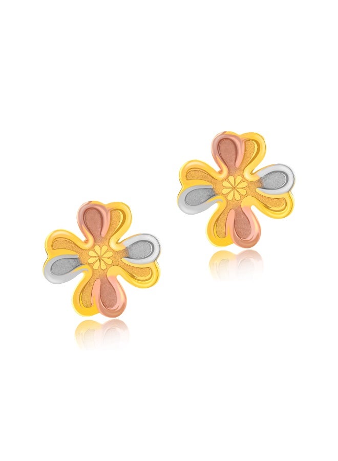 BAFLEH JEWELLERY Timeless Tricolor Elegance 22K Gold Pendant Set in Rose, White & Yellow Gold  - Image 3
