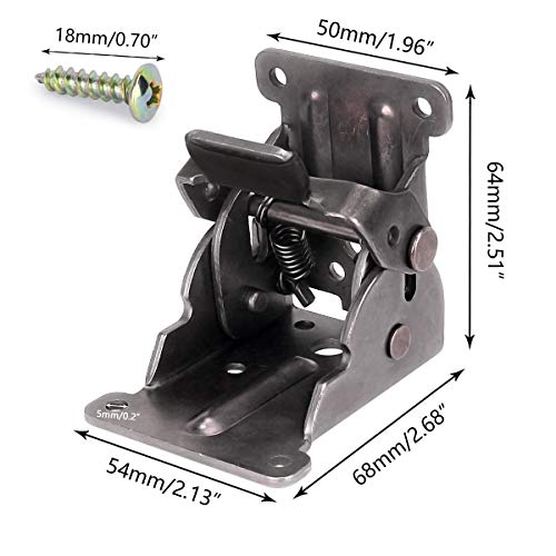 TopDirect 4 Pack Locking Hinge for Folding Table Brackets, Heavy Duty Folding Brackets 90 Degree Self Locking Folding Hinge for Table Legs Furniture - Image 4
