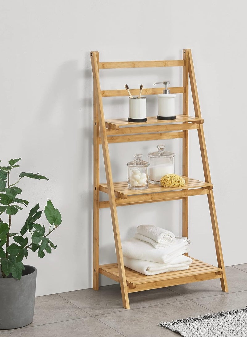 DubaiGallery 3-Tier Bamboo Ladder Shelf - Image 4