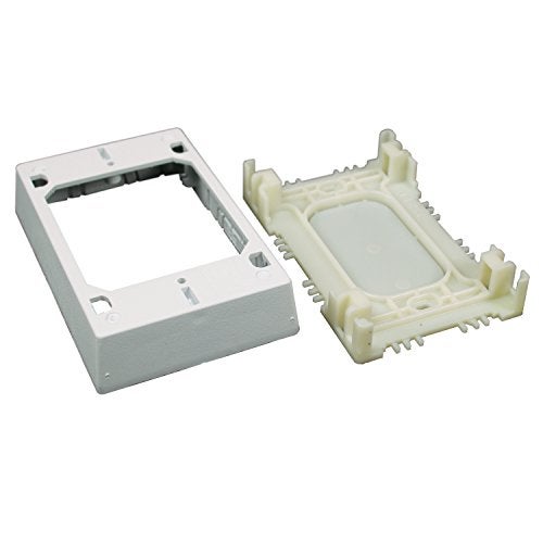 WIREMOLD Legrand Wiremold NMW2 Nonmetallic Plastic Raceway for Extending Power, 1 Gang Outlet Box, 1" Deep, White (1 Pack) - Image 1