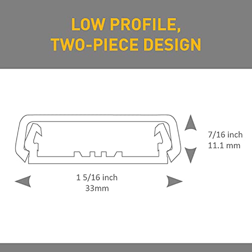 WIREMOLD Legrand Wiremold NMW2 Nonmetallic Plastic Raceway for Extending Power, 1 Gang Outlet Box, 1" Deep, White (1 Pack) - Image 3