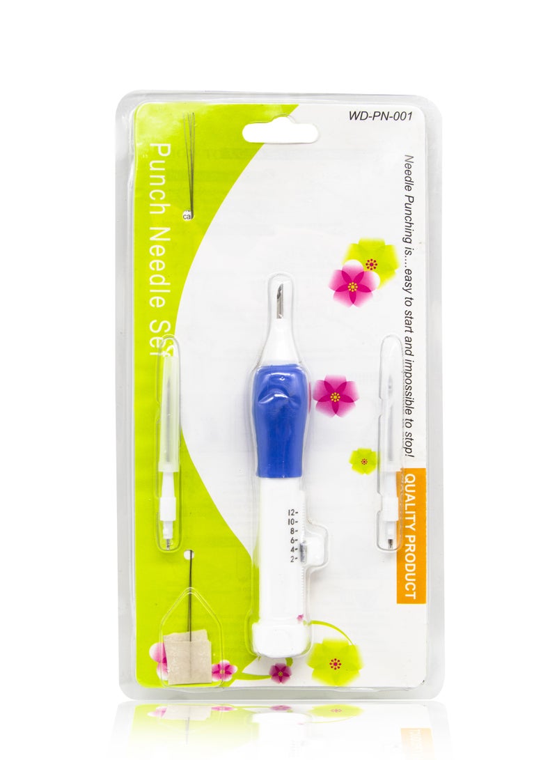 Embroidery Pen Punch Needle Set White/Blue - Image 1