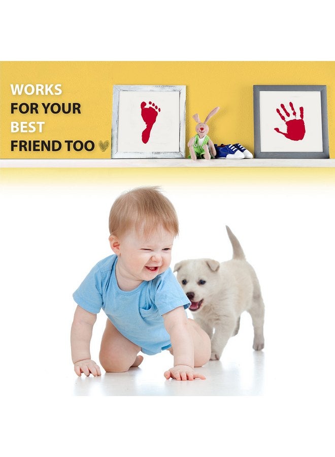 Tiny Gifts Clean Touch Ink Pad for Baby Handprints and Footprints - Inkless Infant Hand & Foot Stamp - Safe for Babies, Doesn’t Touch Skin - Perfect Family Memory or Gift - Red Print Kit by Tiny Gifts - Image 5