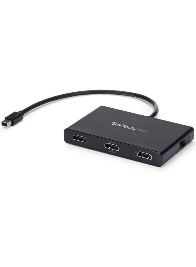 StarTech .com 3-Port Multi Monitor Adapter - Mini DisplayPort to HDMI MST Hub - Triple 1080p/Dual 4K 30Hz - Video Splitter for Extended Desktop Mode on Windows Only - mDP 1.2 to 3x HDMI (MSTMDP123HD) - Image 1
