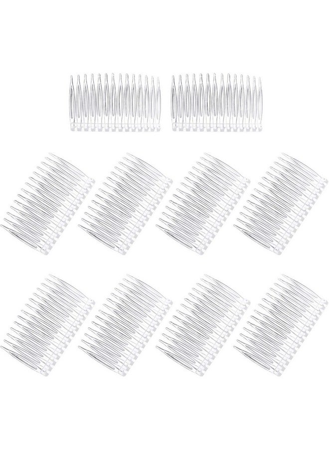 Pangda Pangda 10 Pieces Clear Hair Combs Women Hair Clip Combs 14 Teeth Plastic Bridal Wedding Veil Combs for Girl Fine Hair Styling Accessories  - Image 1