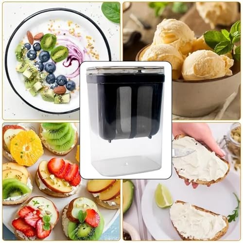 Horizonite Greek Yogurt Maker | 2-in-1 Hung Curd Strainer & Yogurt Container | Durable Plastic Body with Fine Stainless Steel Mesh | Ideal for Homemade Yogurt Cheese & Paneer Straining - 1100 ML - Image 4