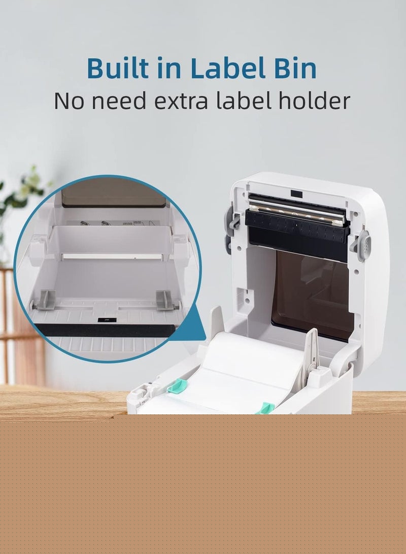 XP-420B Label Printer, Thermal Label Printer 4x6, 420B Shipping Label Printer for Small Busines, Thermal Printer Compatible with Shopify, Etsy, UPS, DHL, etc (White)  - Image 5