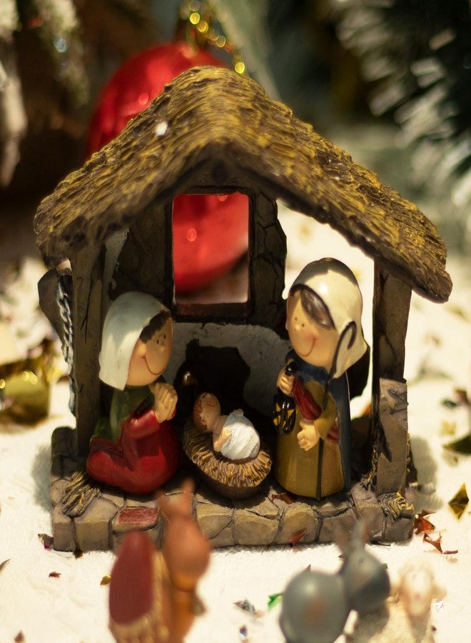 taman Nativity Figurines Resin Ornaments Set,12 Pieces Tabletop Scenes Xmas Gifts Collectibles for Christmas Holiday Decorations - Image 4