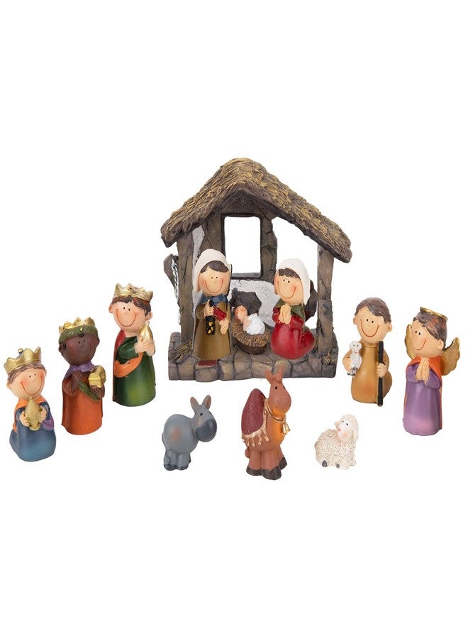 taman Nativity Figurines Resin Ornaments Set,12 Pieces Tabletop Scenes Xmas Gifts Collectibles for Christmas Holiday Decorations - Image 1