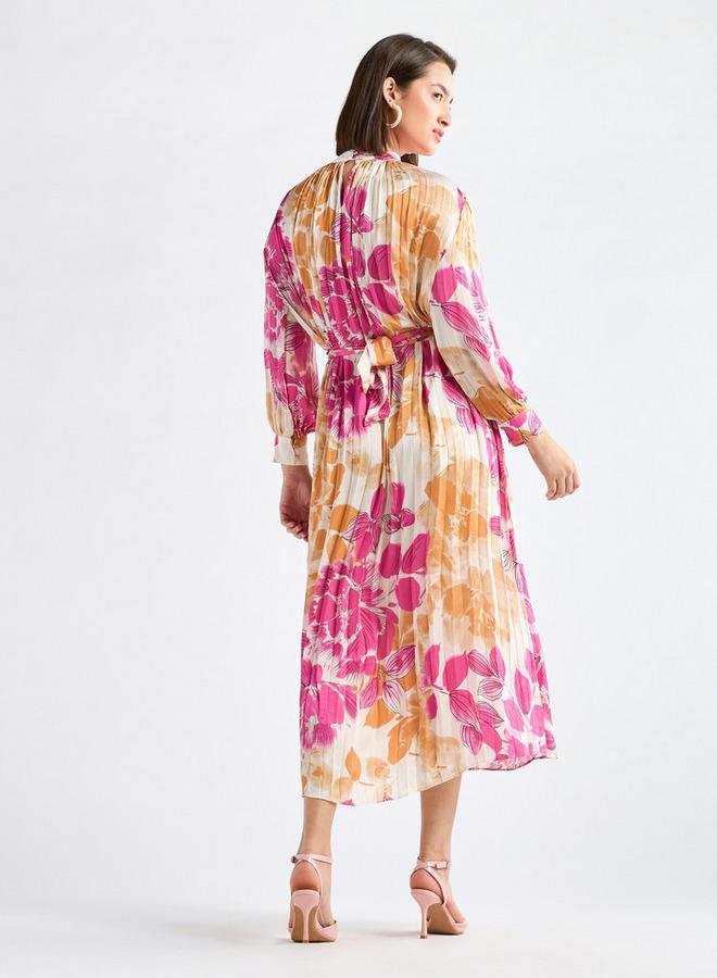 Splash FAV Floral Pleated Midi Dress - Image 3