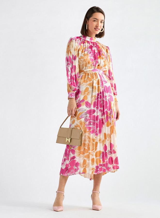 Splash FAV Floral Pleated Midi Dress - Image 2