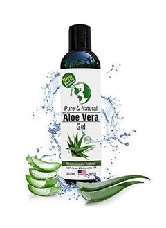 Organic Aloe Vera From 100% Pure And Natural Cold Pressed Aloe With 8 Oz Disc Top Dispenser Great For Face Hair Sunburn Dry Skin