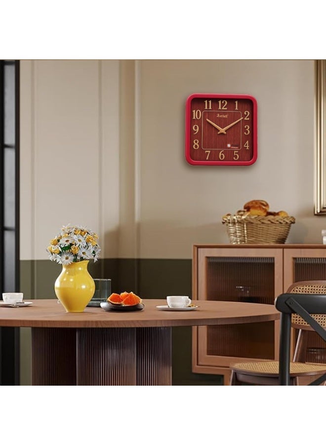 Ariel ساعة حائط أرييل التناظرية | حركة سكونية | تصميم كلاسيكي | قرص سهل القراءة | ديكور المنزل والمكتب - Image 3