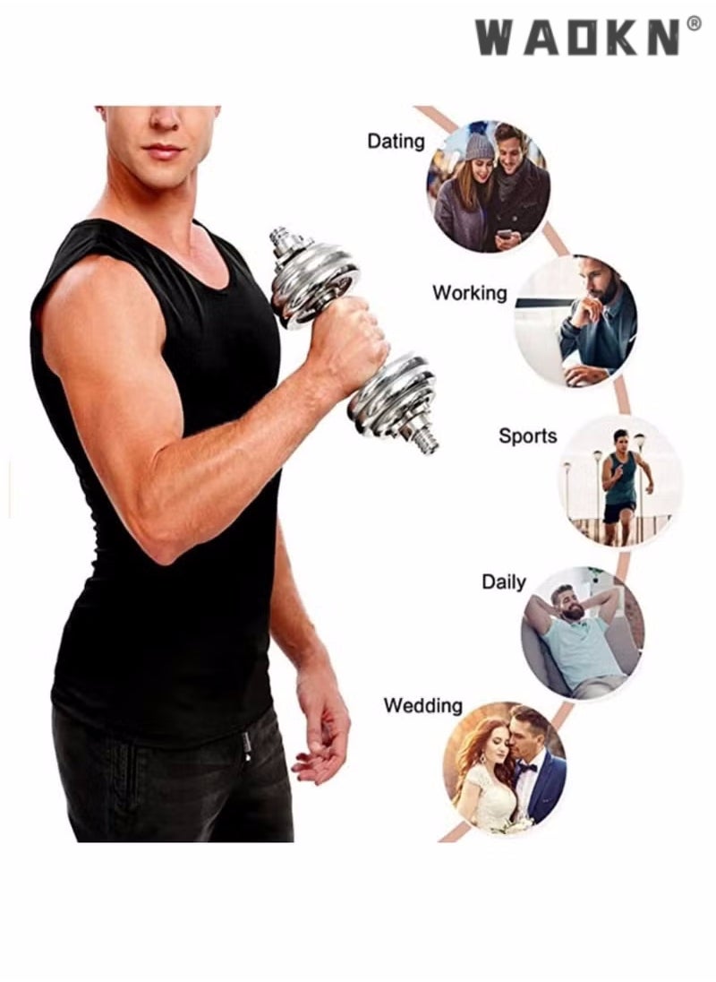 WAOKN - Men Sauna Shaper Vest Thermo Sweat Shapewear Slimming Tank Top Gym Fitness Workout Zipper Corset Shirt Fat Burning Slimming Body Shaper Sauna Vest - Image 1