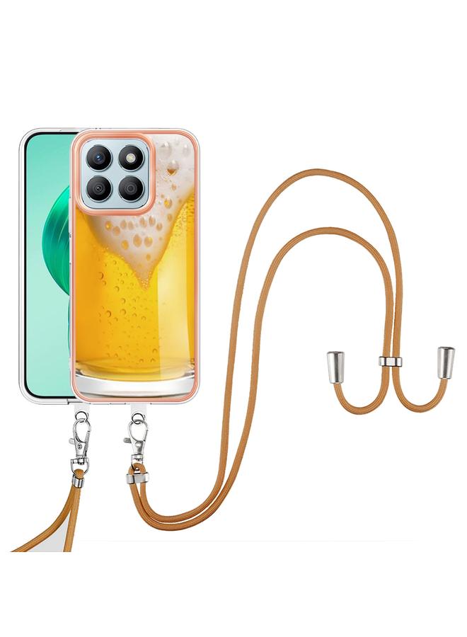 S-TOP Case For Honor X8b Electroplating Dual-side IMD Phone Case with Lanyard - Image 2