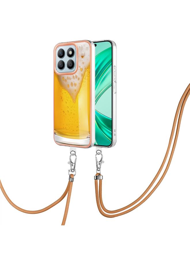 S-TOP Case For Honor X8b Electroplating Dual-side IMD Phone Case with Lanyard - Image 1