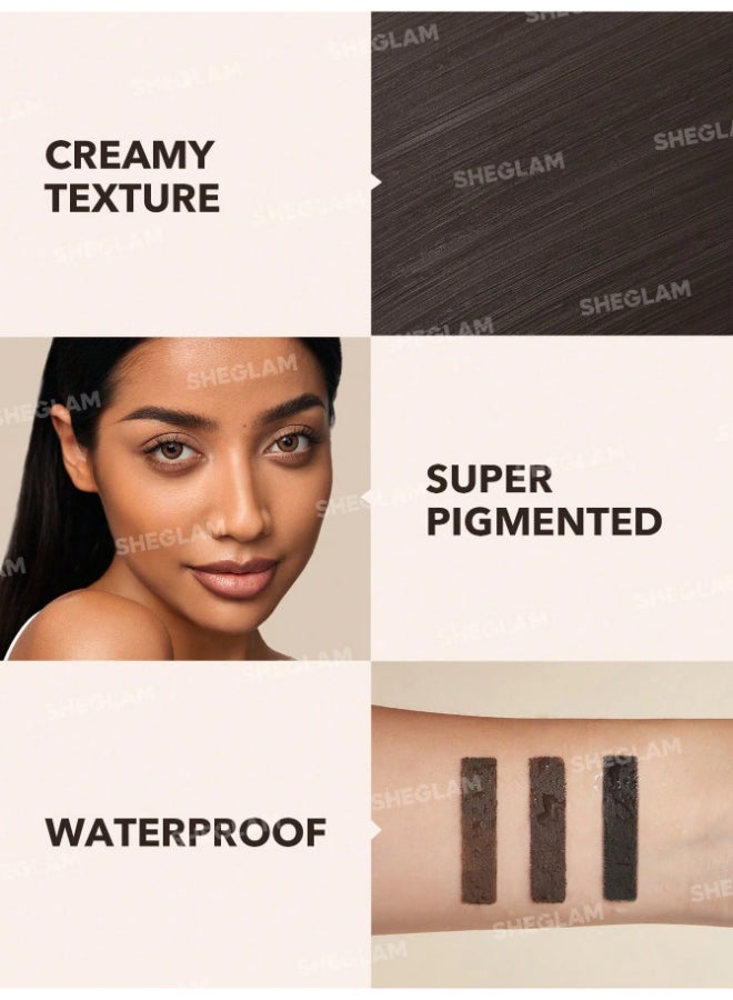SHEGLAM Boss Brow Waterproof Pomade Dark Brown - Image 5