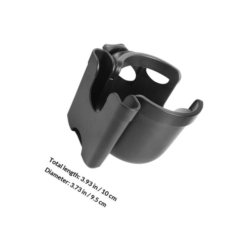 Universal Stroller Cup Holder with Phone Pocket ABS Plastic Cart Bottle Rack for Travel - Image 3