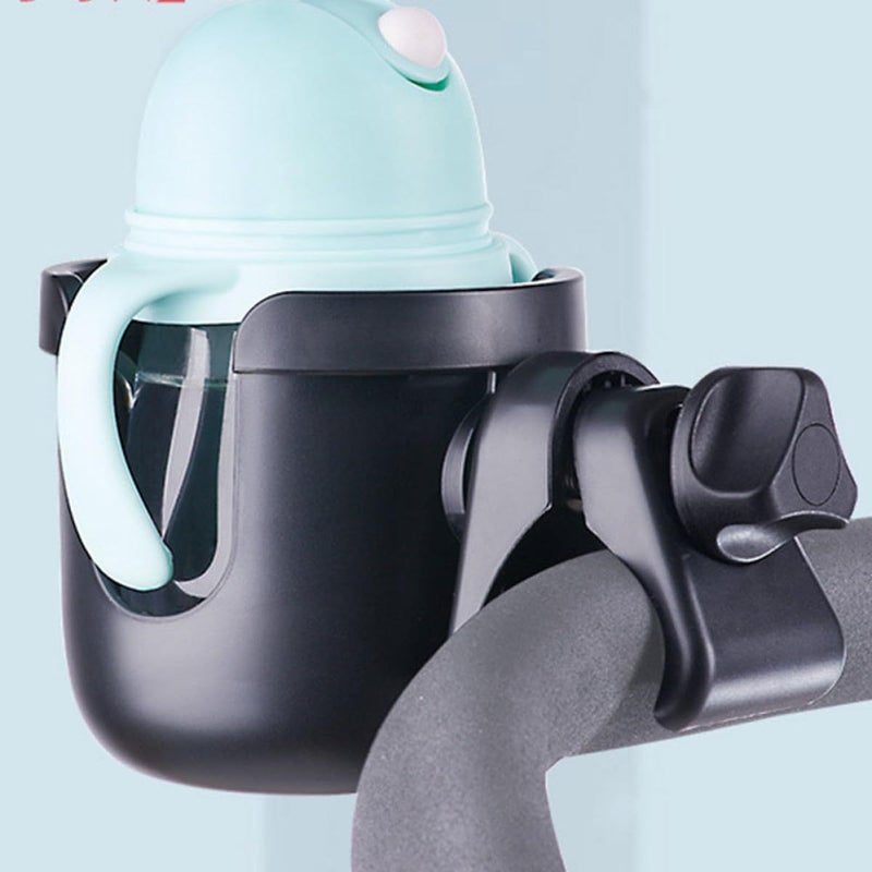 Universal Stroller Cup Holder with Phone Pocket ABS Plastic Cart Bottle Rack for Travel - Image 4