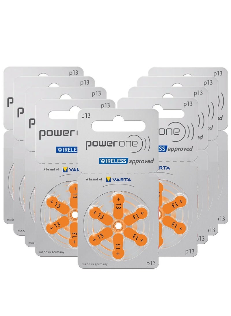 Power One Hearing Aid Battery Power One Size 13 Made in Germany Genuine 60 Pack  - Image 5