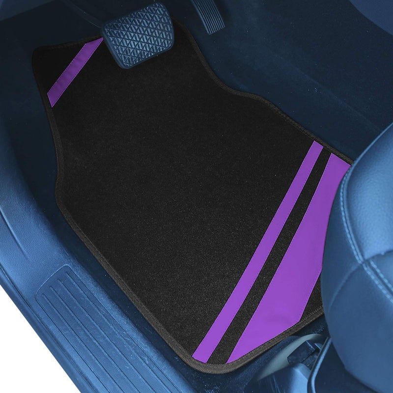 FH Group Car Floor Mats - Carpet Floor Mats for Cars, Universal Fit Automotive Floor Mats, All Purpose Car Floor Mats, Carpet Protector Mat for Most Sedan, SUV, Truck Floor Mats Purple - Image 2