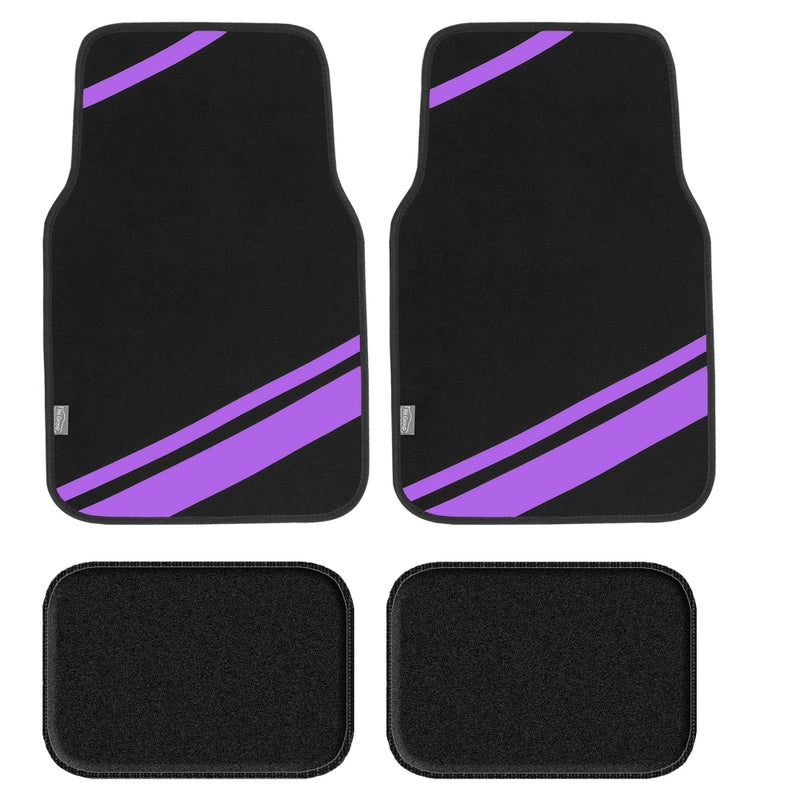 FH Group Car Floor Mats - Carpet Floor Mats for Cars, Universal Fit Automotive Floor Mats, All Purpose Car Floor Mats, Carpet Protector Mat for Most Sedan, SUV, Truck Floor Mats Purple - Image 1