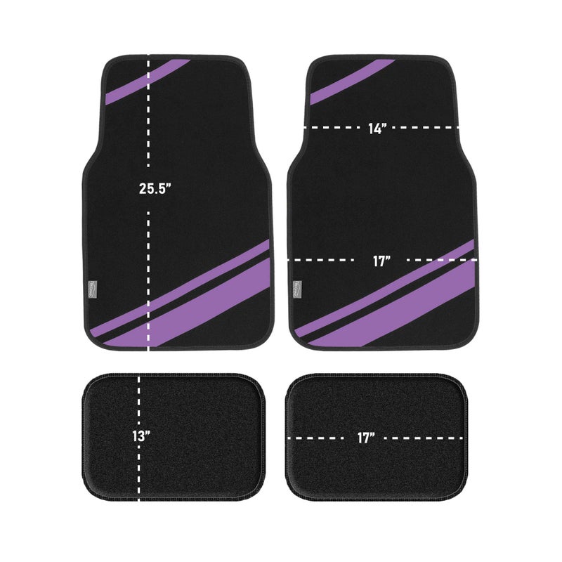 FH Group Car Floor Mats - Carpet Floor Mats for Cars, Universal Fit Automotive Floor Mats, All Purpose Car Floor Mats, Carpet Protector Mat for Most Sedan, SUV, Truck Floor Mats Purple - Image 4